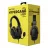 Игровые наушники HATOR Gaming Headset HATOR Hypergang 2, 53mm drivers, 10Hz – 22kHz, 110dB, 64Om, 245g, On-cable cont, 4m(4pin-jack 1.5m, 2*3pin-jack 2.5m). Black/Gold