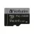 Card de memorie VERBATIM 256GB microSD Class10 UHS-I U3 (V30) Verbatim Pro 600X + SD Adapter, Ultimate, Read: up to 90Mb/s, Write: up to 45Mb/s, Ideal for use with Android phone / the Nintendo Switch™ video game console as removable storage memory, Water resistant, Shock and