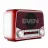 Boxa SVEN SVEN SRP-150 Red, Bluetooth, FM/AM/SW Radio, 3W RMS, built-in audio files player from USB-fash, microSD card storage devices, telescopic swivel antenna, built-in battery 1200mAh, Embedded flashlight