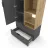 Шкаф Nex Home A001R, Dulap cu usi batante Nex Home A001R, 800x420x2300 mm, PAL Anthracite/Oak Artisan
