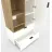 Dulap Nex Home A001L, Dulap cu usi batante Nex Home A001L, 800x420x2300 mm, White Snow/Oak Artisan