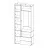 Dulap Nex Home Dulap cu usi batante Nex Home A002R, 1000x420x2300 mm, White Snow/Cashmere