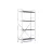 Стеллаж Nex Loft Raft metalic Nex Loft 1100x600x240 mm, 4 rafturi, PAL, White/ Anthracite