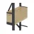 Стеллаж Nex Loft Raft metalic Nex Loft 1100x600x240 mm, 4 rafturi, PAL, Anthracite/ Oak Artisan