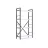 Стеллаж Nex Loft Raft metalic Nex Loft 1100x600x240 mm, 4 rafturi, PAL, Anthracite/ White snow