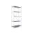 Стеллаж Nex Loft Raft metalic Nex Loft 1700x800x350 mm, 5 rafturi, PAL, White/ Anthracite