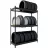 Raft Nex Raft metalic de depozitare roti Nex Titan 1680x1200x500 mm 3 niveluri, Antracit
