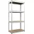 Raft Nex Raft metalic de depozitare Nex Budget 1600x800x400 mm, 4 rafturi MDF, galvanizat