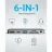 Кабель USB Anker Anker Media Hub PowerExpand Direct for iPad Pro, 6-in-1, 60W Power Delivery, USB-C, 4K HDMI, Audio 3.5mm, USB 3.0, microSD