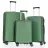 None CCS Комплект чемоданов CCS 5224 Set Metalic Green