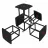 Puf Nex Home Cub Transformer 5 scaune in 1 Nex Home N38, Albastru