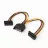 Cablu SATA GEMBIRD SATA Power Cable - 0.15m - Cablexpert CC-SATAM2F-02, SATA power splitter cable with angled output connectors, with single SATA male to 2 x SATA female connectors