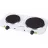 Электрическая плита ESPERANZA Electric Hot Plate Esperanza YELLOWSTONE EKH014W White, 2500W (1x1500W, 1x1000W), 2 heating plates with a diameter of 18.8 cm and 15.5 cm, External dimensions of the oven: 48 x 23.5 x 7 cm, The length of the power cord: 0.75m, Smooth 5-step power reg