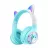 Casti fara fir Musen Musen Wireless Kids Headphones on ear AKZ-60 (Cat), Turqoise