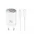 Зарядное устройство XO Wall Charger XO, 1x USB-C 1x USB white 30W + cable USB-C - USB-C, CE30, White