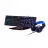 Kit (keyboard+mouse) GEMBIRD Gaming Keyboard & Mouse & Mouse Pad & Headset Gembird "Ghost" GGS-UMGL4-02, RGB, USB/3.5
