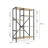 Стеллаж Nex Loft Raft metalic Nex Loft Cascade 1090x700x300 mm, 5 rafturi, PAL, Antracite / Oak Artisan