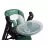 Scaun pentru alimentare Caretero Scaun de masa 2 in 1 Caretero INDIGO BLACK GREEN