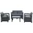 Set mobilier de gradina Gardenline ZUM6454 (Anthracite)