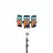 Trepied Proove Tripod cu Lampa Circulara Cellularline Selfie Ring Trio Universal 13", Black