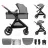 Carucior KinderKraft Коляска Kinderkraft Esme 2in1 Moonlight Grey (KSESME00GRY2000)