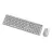 Kit (keyboard+mouse) GEMBIRD Gembird KBS-WMS-01-W-CYRL, Silent key Pro Business wireless desktop set, 2.4 GHz wireless full size keyboard and mouse, Single USB nano-receiver, Mouse dpi 1000-5000, RU-layout, White