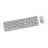 Kit (keyboard+mouse) GEMBIRD Gembird KBS-WMS-01-W-CYRL, Silent key Pro Business wireless desktop set, 2.4 GHz wireless full size keyboard and mouse, Single USB nano-receiver, Mouse dpi 1000-5000, RU-layout, White