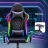 Игровое геймерское кресло Lumi LumiVida Gaming Chair with Headrest & Lumbar Support & RGB Lights LV-CH06-30, Black, PVC Leather, 2D Armrest, Steel Frame, 350mm Nylon Plastic Base, Nylon Caster, 80mm Class 4 Gas Lift, Weight Capacity 150 Kg