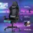 Игровое геймерское кресло Lumi LumiVida Gaming Chair with Headrest & Lumbar Support & RGB Lights LV-CH06-30, Black, PVC Leather, 2D Armrest, Steel Frame, 350mm Nylon Plastic Base, Nylon Caster, 80mm Class 4 Gas Lift, Weight Capacity 150 Kg