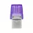 Card de memorie KINGSTON 64GB USB3.2 Kingston DataTraveler microDuo 3C G3, Purple, USB-C OTG + USB-A, Ultra-small (Read 200 MByte/s, Write 50 MByte/s) DTDUO3CG3/64GB