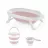 Cadita pentru copii BabyJem BABYJEM Set cadita pliabila Roz, 3 piese