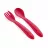 Набор детских столовых приборов BabyJem BABYJEM Set lingurita si furculita Rosu