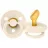Пустышка Bibs BIBS-211216C Suzeta Colour Latex, tetina anatomica, 6 luni +-Ivory-211216C