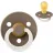 Suzeta Bibs Suzeta rotunda din latex BIBS Dark Oak Glow (18-36 luni)