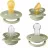 Suzeta Bibs Set 4 suzete BIBS Try-it Collection Sage (0-6 luni)
