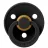 Suzeta Bibs BIBS-300210C Suzeta Colour Latex, tetina rotunda, 18 luni+ BLACK-300210C