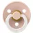 Suzeta Bibs BIBS-100256C  Suzeta Fosforescenta Colour Glow Latex, tetina rotunda, 0 luni + BLUSH-100256C
