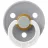 Пустышка Bibs Suzeta rotunda din latex BIBS Glow Cloud (0-6 luni)