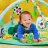 Covor educativ Bright Starts Salteluta de activitati Bright Starts Grip & Kick Oball