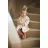 Halate pentru copii Jollein Halatel de baie Jollein Stripe Terry Wild Rose GOTS (1-2 ani)