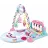 Covor educativ Kikkaboo Salteluta de joaca KikkaBoo Piano Pink Rainbow