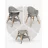 Scaun de masa Kikkaboo Scaun de masa 6 in 1 KikkaBoo Woody Grey
