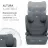 Scaun auto pentru copii Kikkaboo Scaun auto cu isofix KikkaBoo i-Aid i-Size Black, 100-150 cm