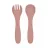 Столовый сервиз Kikkaboo Set de hranire din silicon KikkaBoo Platinum Blush