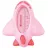 Termometru Kikkaboo Termometru de baie KikkaBoo Plane Pink