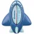 Termometru Kikkaboo Termometru de baie KikkaBoo Plane Blue