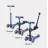 Trotineta Micro Trotineta Micro Mini 3in1 Deluxe Plus LED Blue