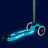 Trotineta Micro Trotineta Micro Maxi Deluxe Glow LED Plus Crystal Blue
