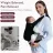 Cangur Momcozy Marsupiu Momcozy Newborn to Toddler Cotton Black