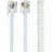 Кабель Cablexpert Cablu spiralat al receptorului telefonic Cablexpert TC4P4CS-2M, Alb